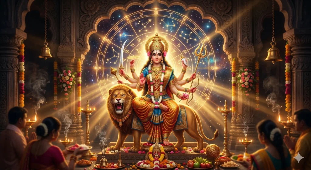 Navratri spiritual significance in Jeeva Nadi Astrology with Goddess Durga divine energy