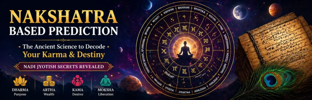 Nakshatra Based Prediction in Nadi Jyotish showing karma and destiny astrology chart