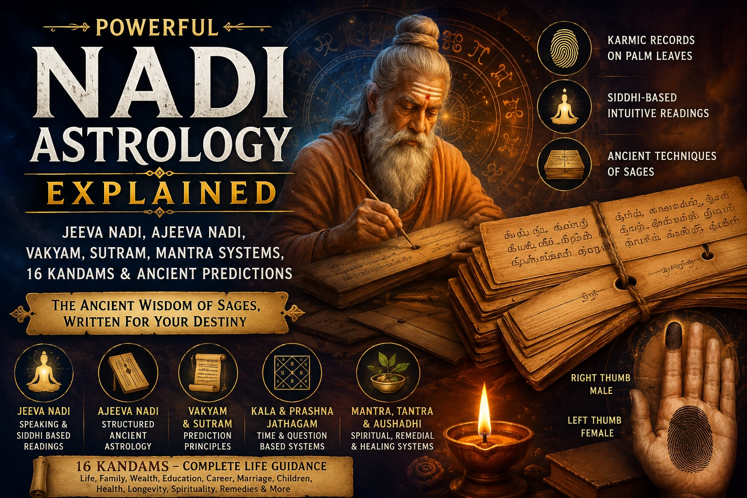 Nadi Astrology Explained with Jeeva Nadi, Ajeeva Nadi and ancient palm leaf manuscripts
