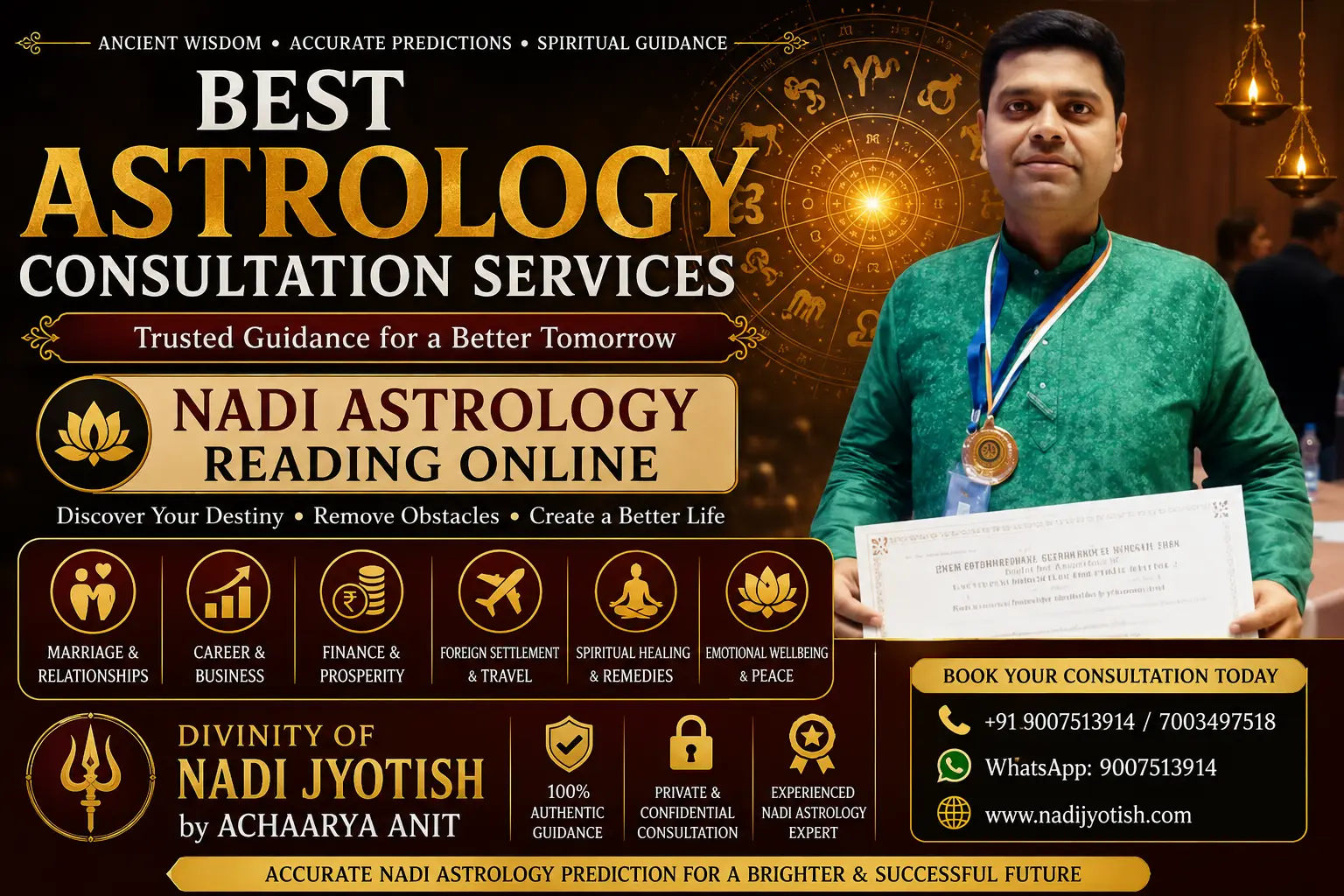 Best Astrology Consultation Services with Nadi Astrology Reading Online by Achaarya Anit